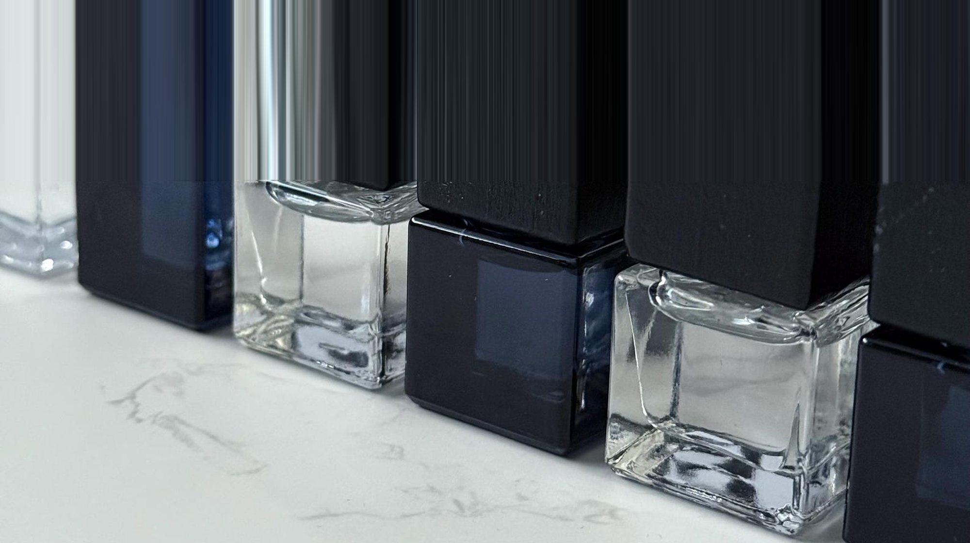 The LuxeScent range on marble